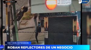 Vídeo: se roban hasta las luminarias de la calle en Guaymallén