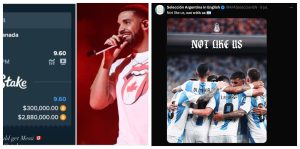 Así atendieron a Drake en las redes por su apuesta en contra de la Argentina