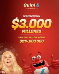 Quini 6: con estos números 14 personas ganaron 214 millones cada uno