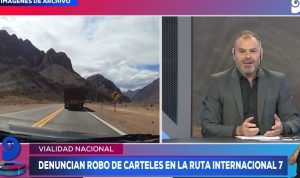 Denuncian el robo de Carteles en la Ruta Internacional 7 a Chile