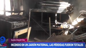 Se incendió un jardín maternal en San Martín y las pérdidas fueron totales